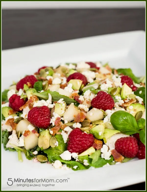 sweet-savory-salad-with-bacon-and-raspberries