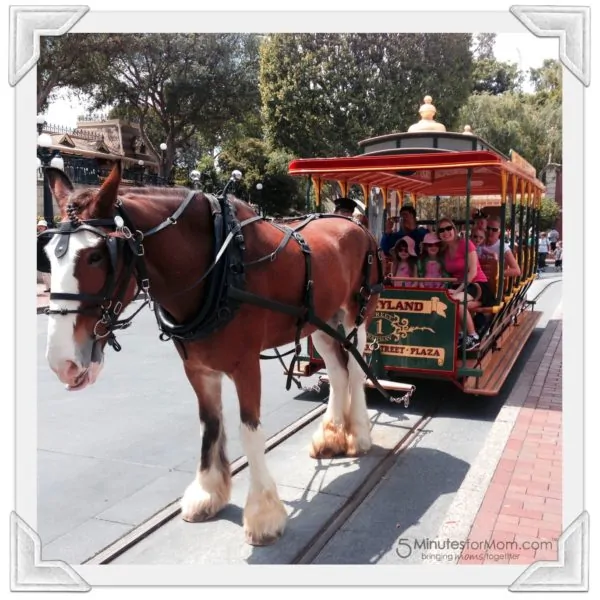 Wordless Wednesday – Ride Down Main Street #Disneyland #DisneySMMoms