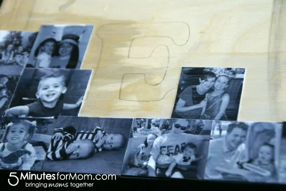 Create a fabulous photo board to decorate your home with this easy to follow tutorial from 5 Minutes for Mom!