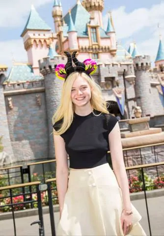 Elle Fanning Visits Disneyland – #Maleficent