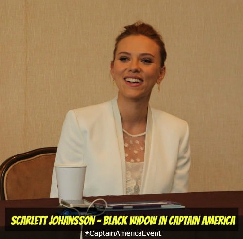 Scarlett Johansson Loves Playing Marvel’s Black Widow #CaptainAmericaEvent