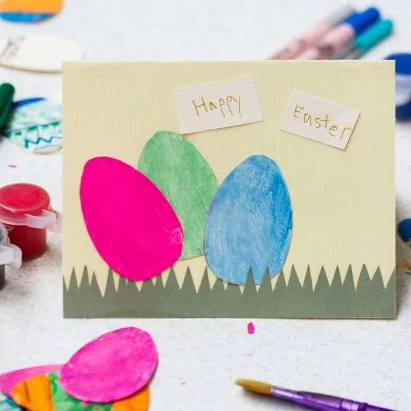 Paper Egg Easter Card — Easy Craft for Kids