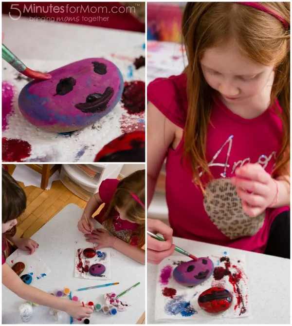 painting pet rocks