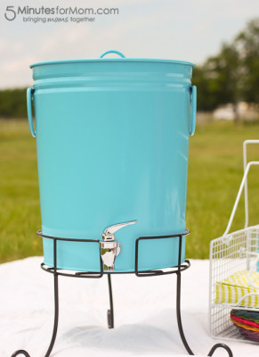 BrylaneHome Picnic Review galvanized drink dispenser