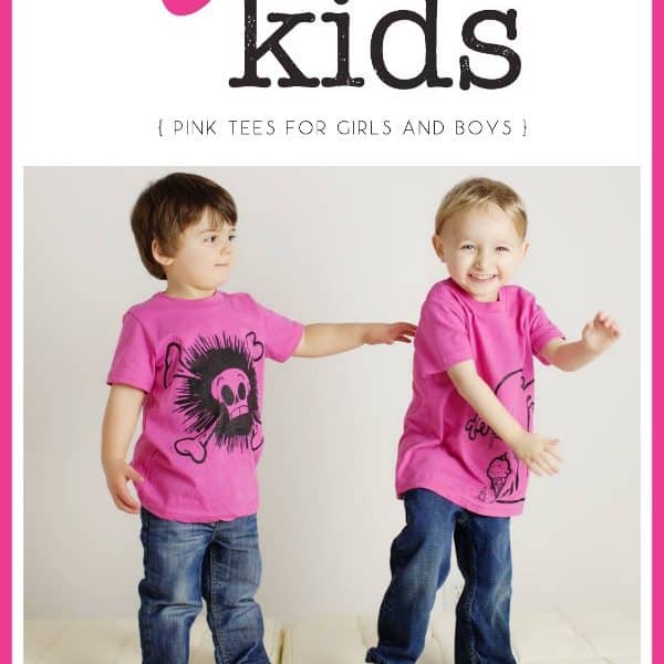 Pink Tees for Girls AND Boys from Quirkie Kids