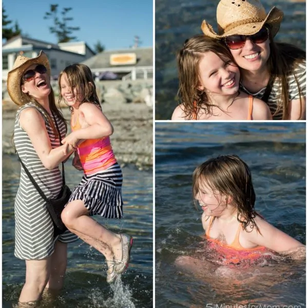 Wordless Wednesday – Janice and Olivia at the Beach