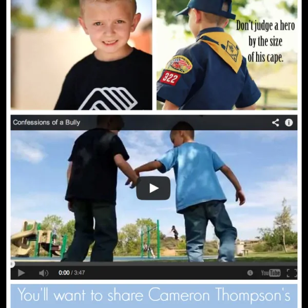 Confessions of a Bully – Cameron Thompson, 7 Year-Old Anti-Bully Activist