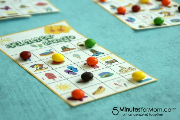 Summer Bingo Game with Free Printable / by 5MinutesForMom #freeprintable #summergame #bingo