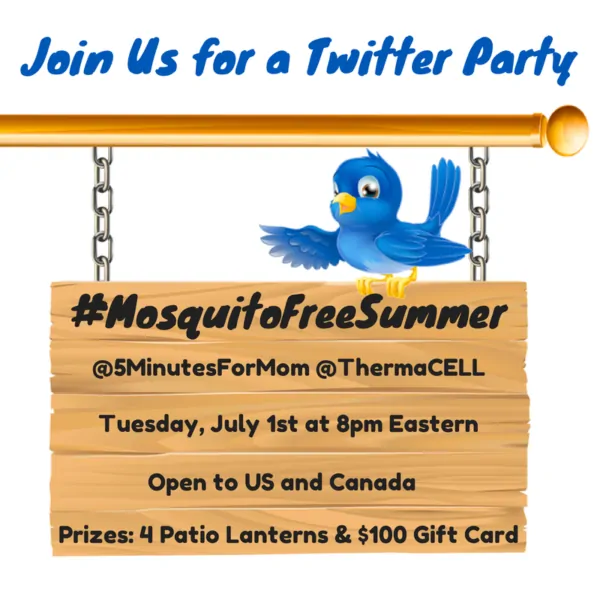 Join #MosquitoFreeSummer Twitter Party with @ThermaCELL – Prizes: 4 Patio Lanterns & $100 Gift Card