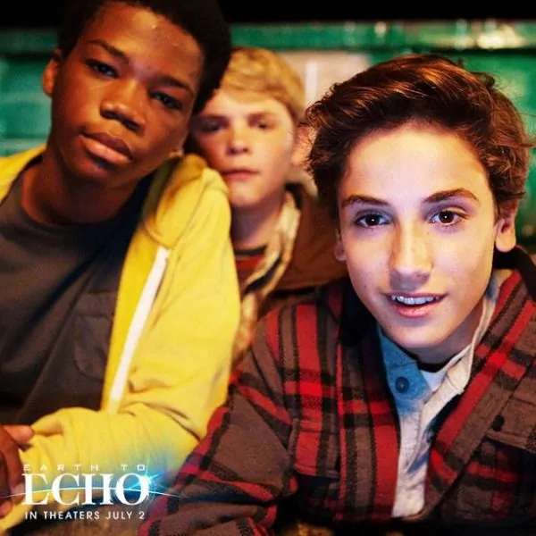 Teo Halm talks with my son about making #EarthtoEcho movie