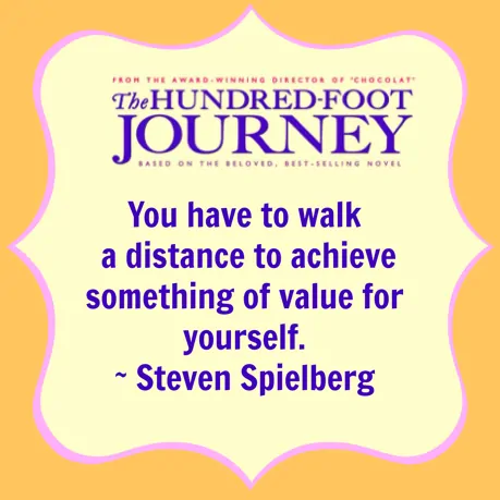 100 Foot Journey - Quote from Spielberg