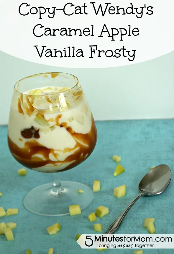 Copy-Cat Wendy's Caramel Apple Vanilla Frosty / by Busy Mom's Helper for 5 Minutes for Mom #copycat #frosty #caramelapple