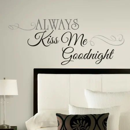 Always Kiss Me Goodnight Wall Decal