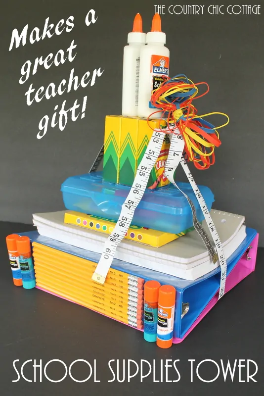 School Supplies Tower - The country chic cottage