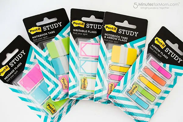 Study Tip - Highlight Key Sections with Post-it Study Flags