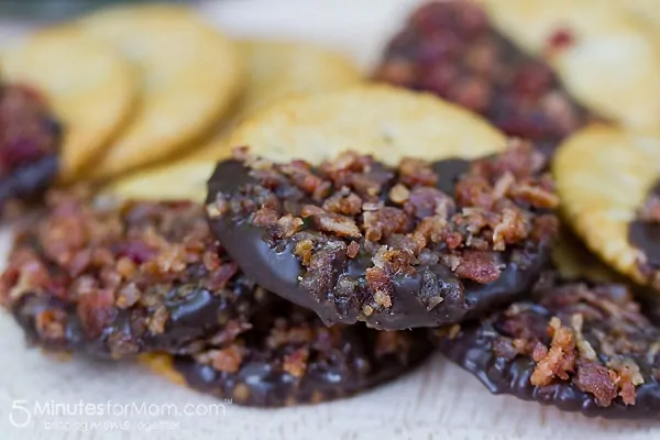 Chocolate Dipped with Bacon Crackers