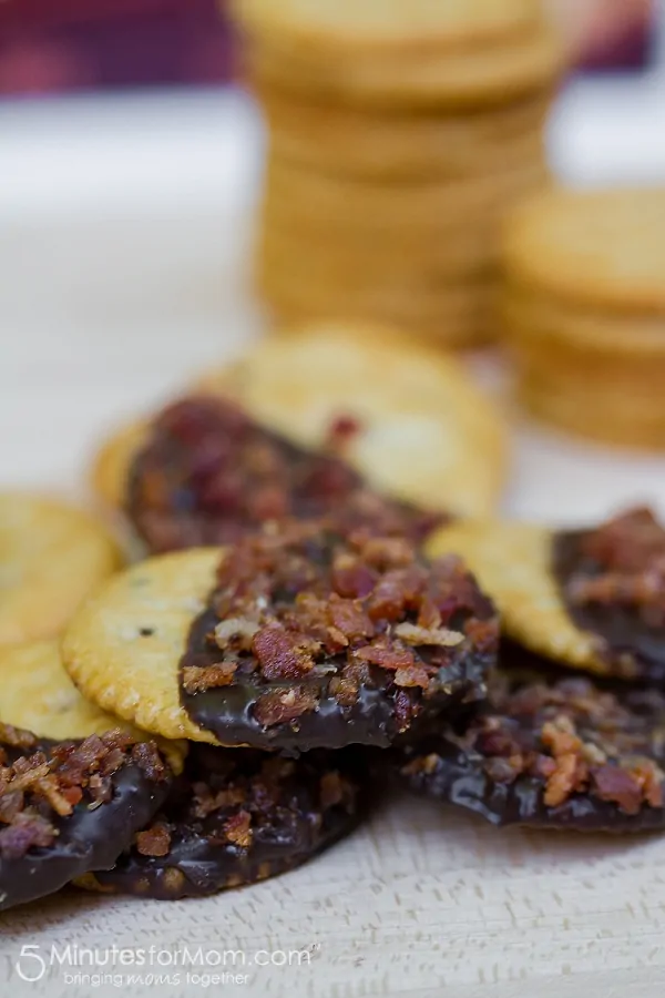 Chocolate Dipped with Bacon Crackers