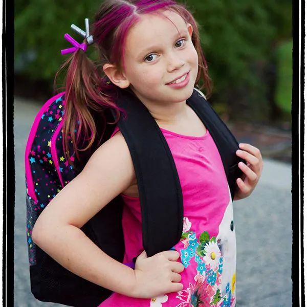 Wordless Wednesday — Olivia is Getting Ready for School