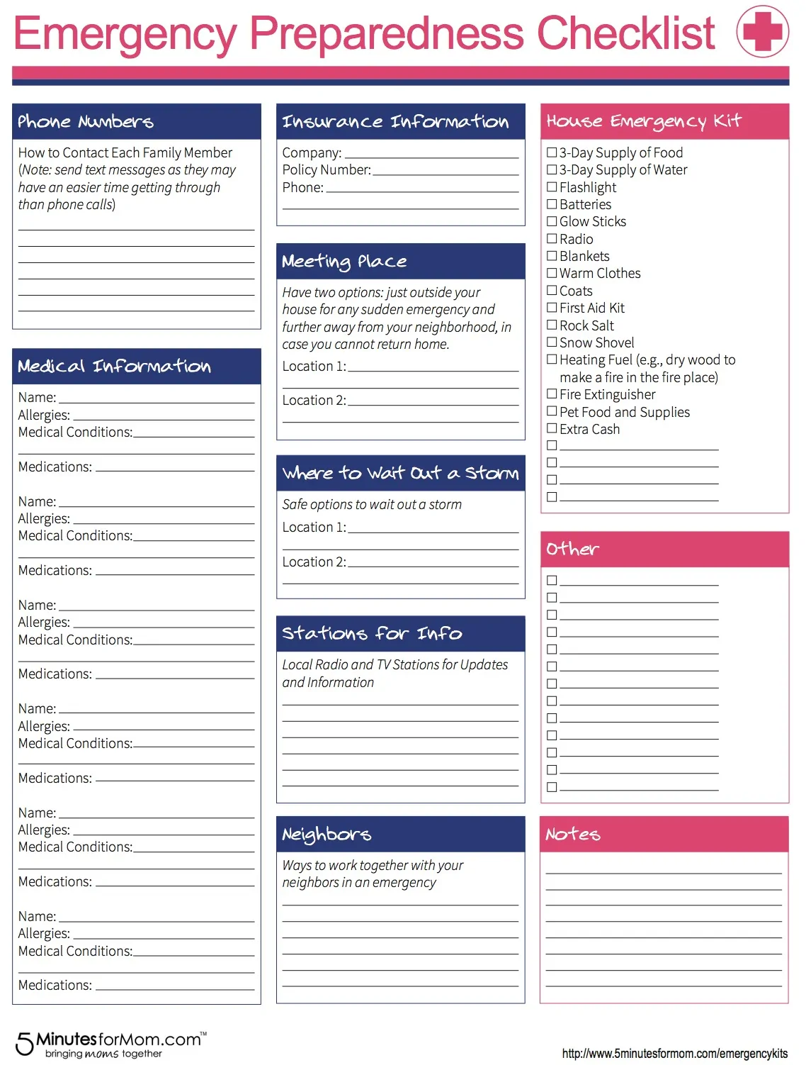 Emergency Preparedness Checklist