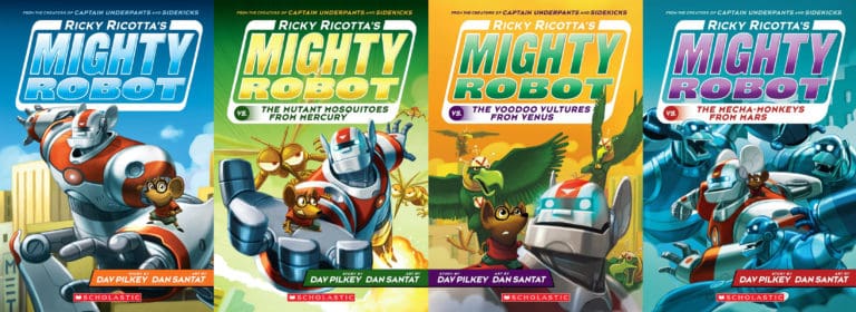 Ricky Ricotta series by Dav Pilkey, all new and in color