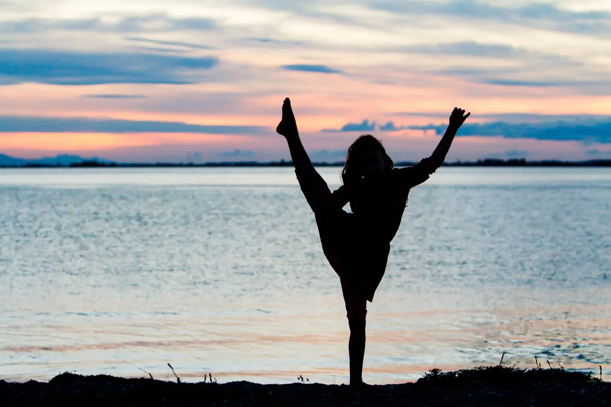 Stretching at Sunset