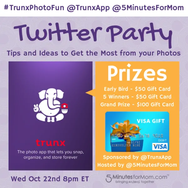 Join #TrunxPhotoFun Twitter Party with @TrunxApp – $400 in Prizes