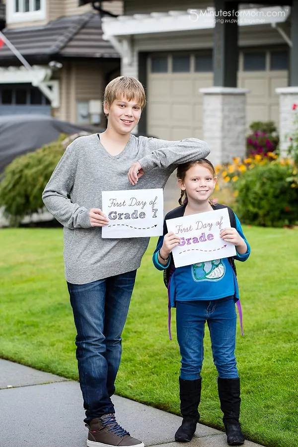 first day of school photos