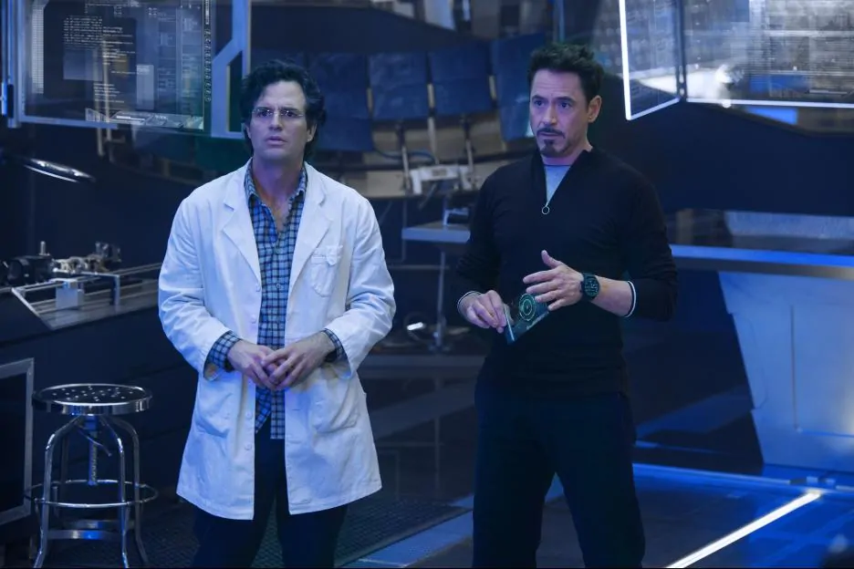 Avengers - Age of Ultron - Mark Ruffalo and Robert Downey, Jr Mark #AgeOfUltron #Avengers