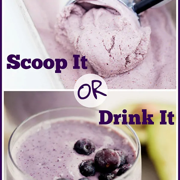 Scoop It or Drink It — Delicious and Healthy Blueberry and Avocado Frozen Yogurt