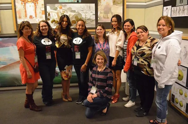 Group Photo with Jamie Chung and Genesis Rodriguez