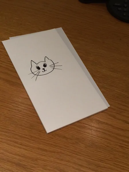 Kitty Cat drawn by Jamie Chung during our interview