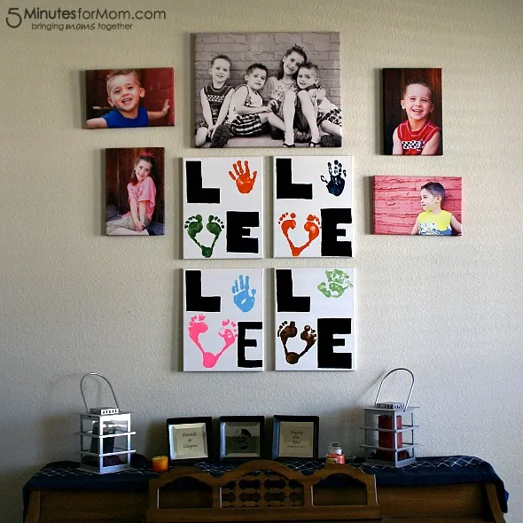 Create Your Own LOVE Print Keepsake / by Busy Mom's Helper for 5MinutesForMom.com #gift #craft