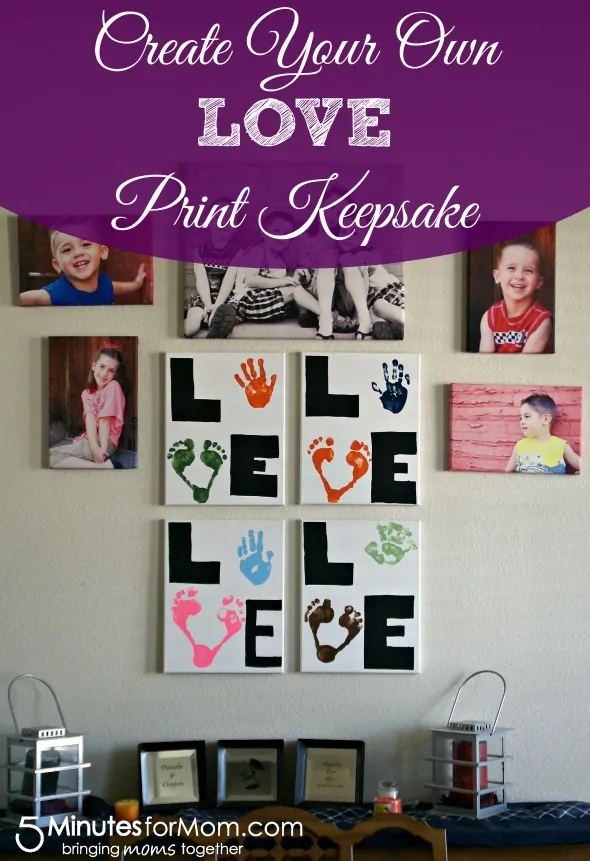 Create Your Own LOVE Print Keepsake / by Busy Mom's Helper for 5MinutesForMom.com #gift #craft