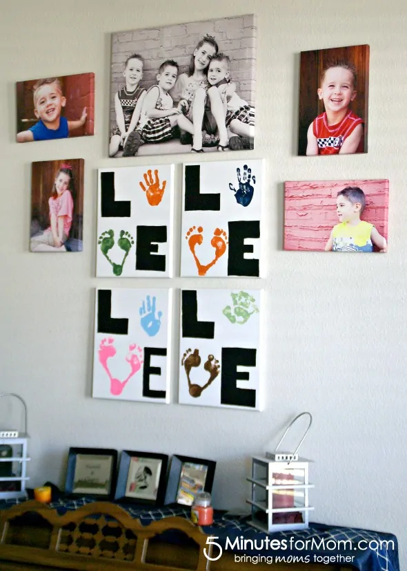 Create Your Own LOVE Print Keepsake / by Busy Mom's Helper for 5MinutesForMom.com #gift #craft