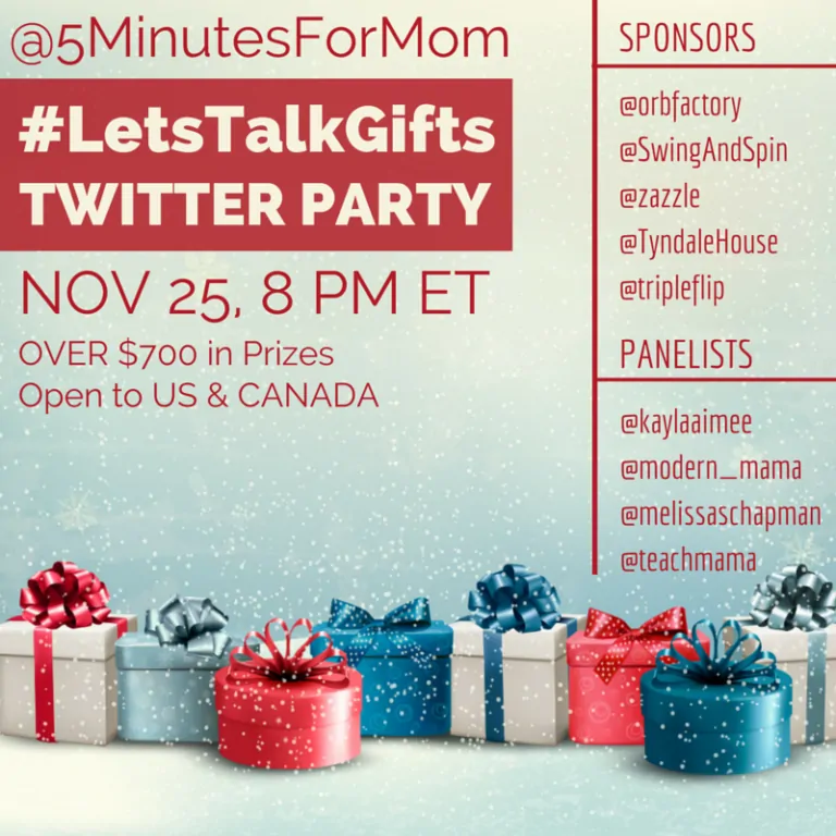 REMINDER #LetsTalkGifts Twitter Party – Nov 25, 8pm ET – US and Canada