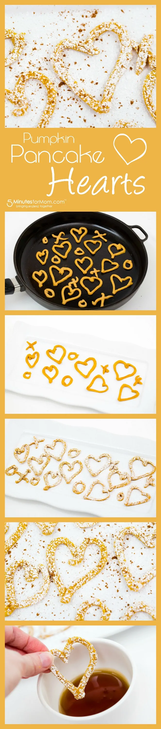 Pumpkin Pancake Hearts