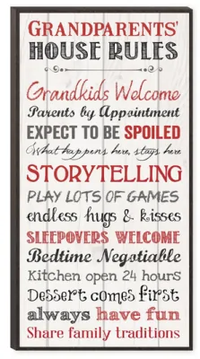 grandparents rules wooden sign