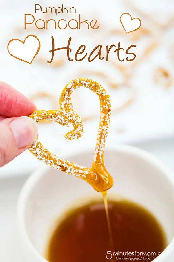 Pumpkin Pancake Hearts