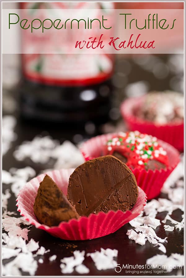 Dark Chocolate Peppermint Kahlua Truffles