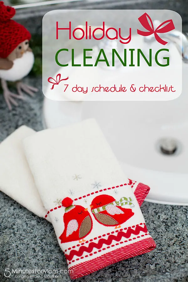 Holiday Cleaning Schedule and Checklist Printable