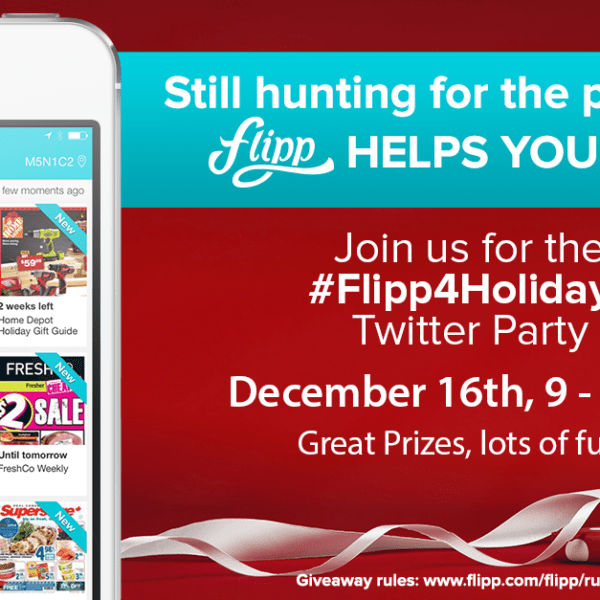 Join #Flipp4Holidays Twitter Party with @GetFlipp Dec 16th, 9pm EST