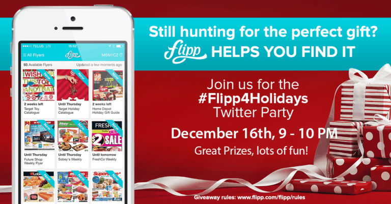 Join #Flipp4Holidays Twitter Party with @GetFlipp Dec 16th, 9pm EST