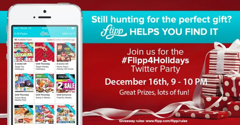 Join #Flipp4Holidays Twitter Party with @GetFlipp Dec 16th, 9pm EST