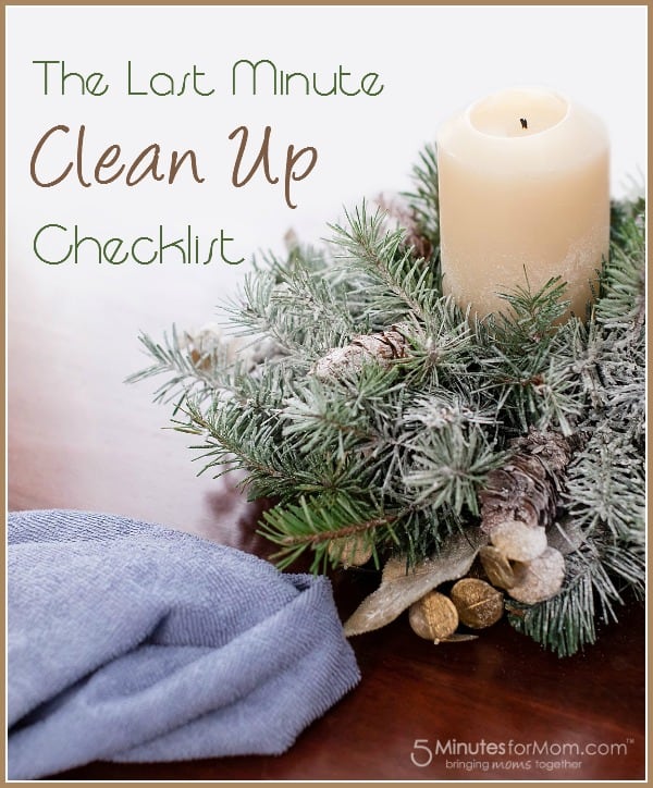 Last Minute Cleaning Checklist Free Printable