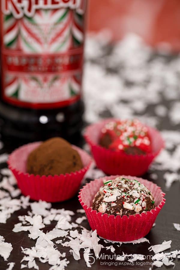 Dark Chocolate Peppermint Kahlua Truffles