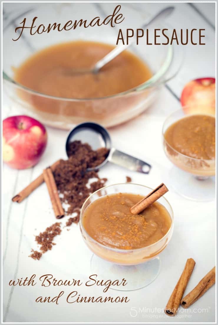 Brown Sugar and Cinnamon Homemade Applesauce Recipe