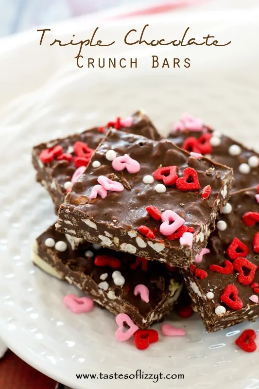 Triple-Chocolate-Crunch-Bars - Tastes of Lizzy T