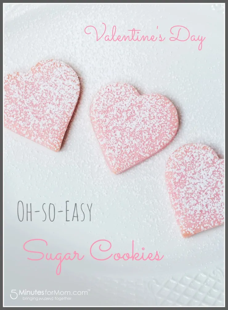 Super fast and easy Valentines Sugar Cookies