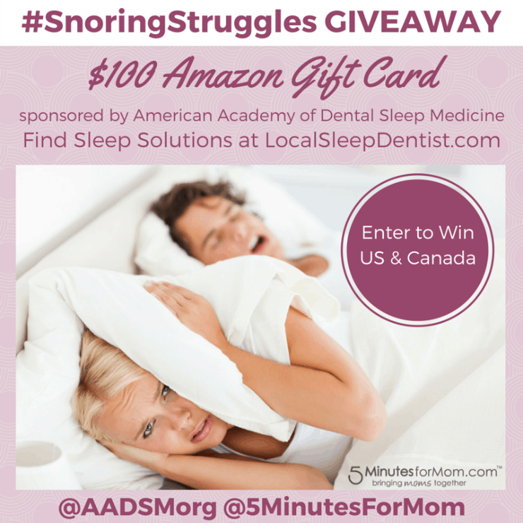 SnoringStruggles Giveaway Gift Card