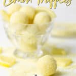 White Chocolate Truffles with Lemon Sugar - Easy To Make Chocolates